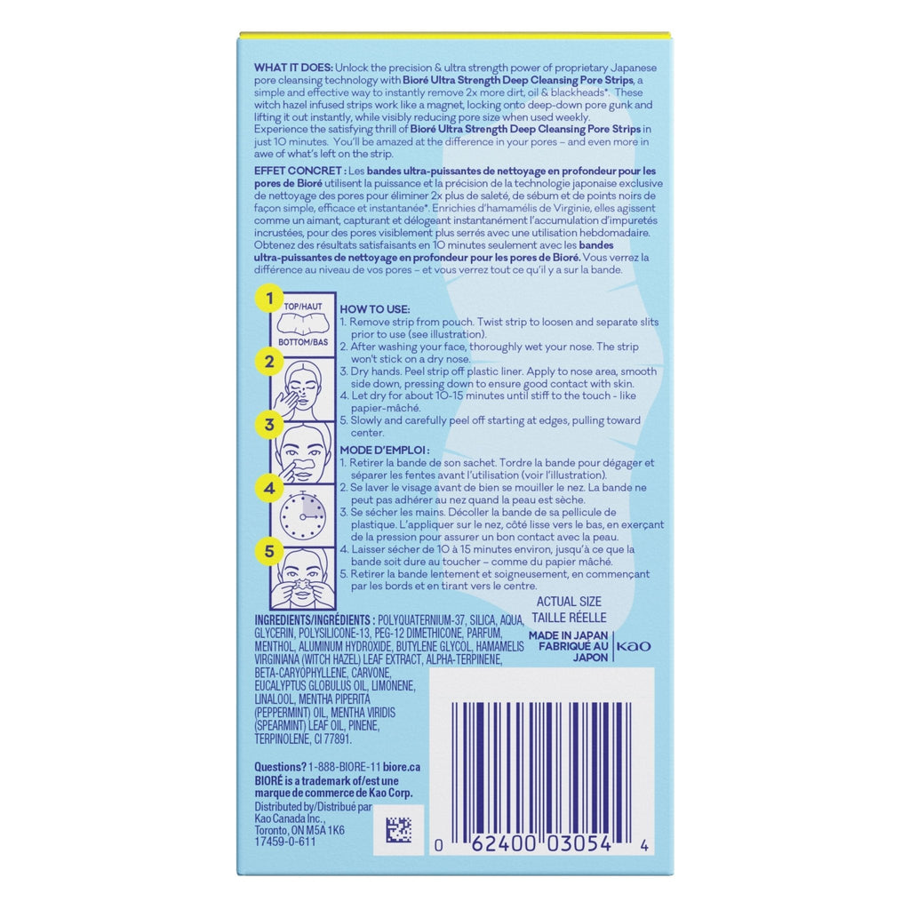Bioré Ultra Deep Cleansing Pore Strips 6pcs
