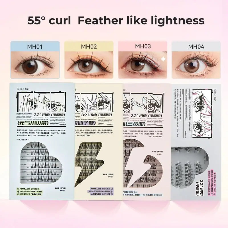 BLJ Lightning Manga Eyelashes (Upper+Lower) - MH01 Vitality Small Flame