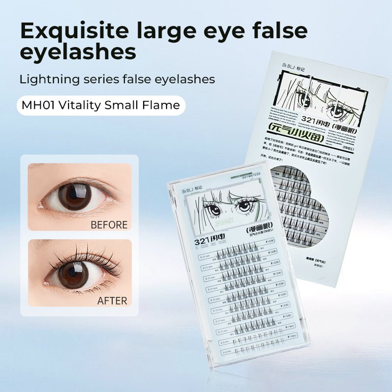BLJ Lightning Manga Eyelashes (Upper+Lower) - MH01 Vitality Small Flame