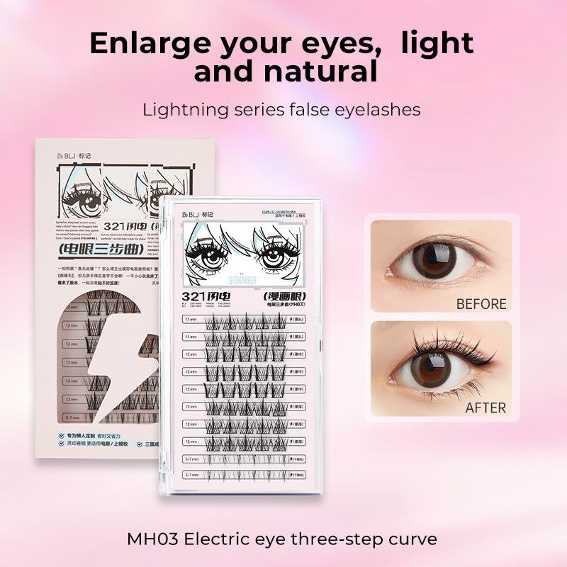 BLJ Lightning Manga Eyelashes (Upper+Lower) - MH03 ELECTRIC INTENSITY