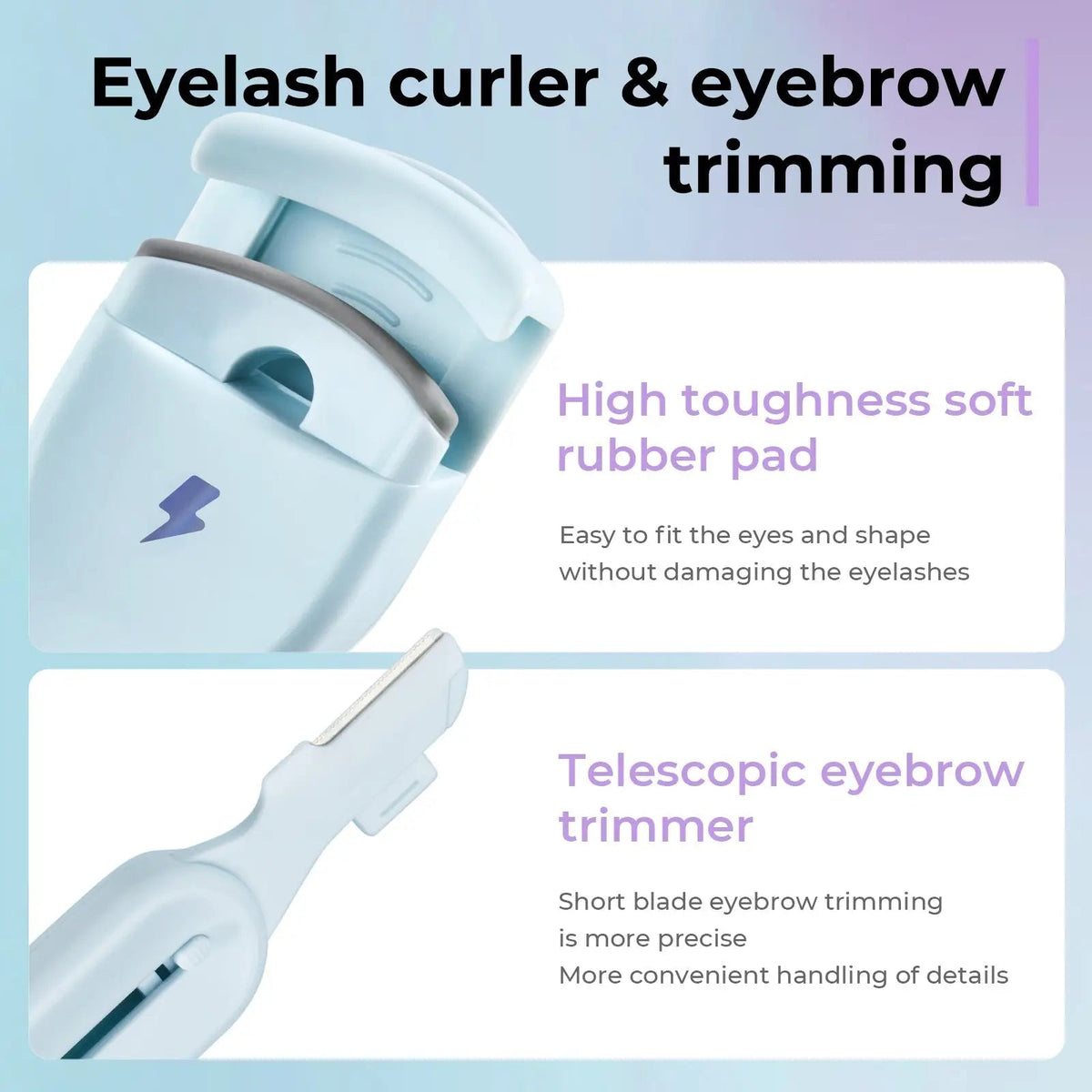BLJ Lightning Series Eyelash Curler + Eyebrow Razor