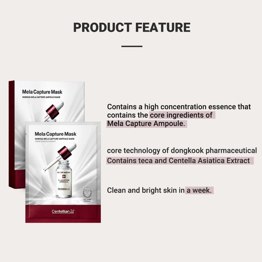 Centellian24 Madeca Mela Capture Ampoule Mask 4pc