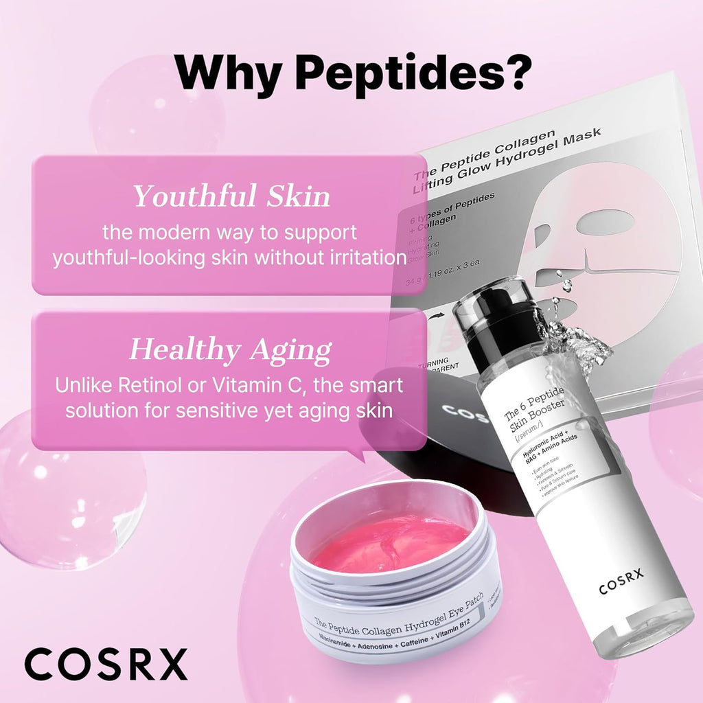 COSRX The Peptide Collagen Lifting Glow Hydrogel Mask 3pcs