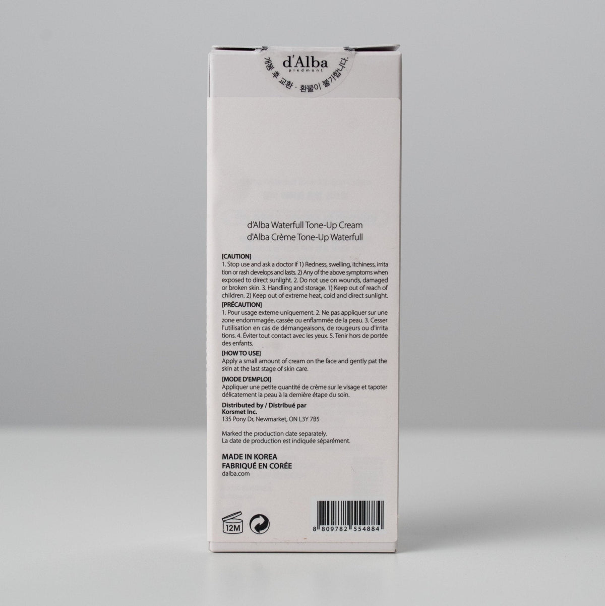dAlba Waterfull Tone-Up Cream Pink Correcting 50ml