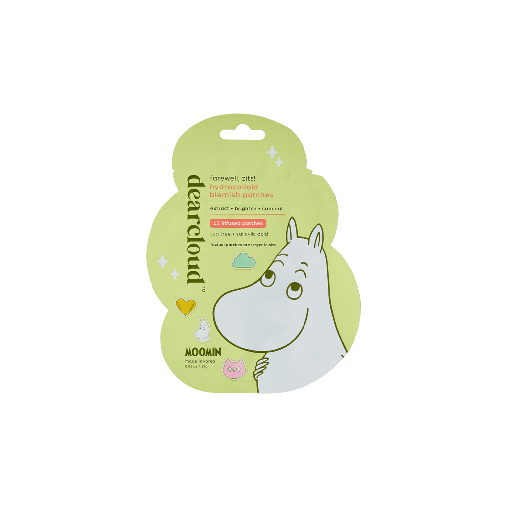 dearcloud Moomin Hydrocolloid Patches Farewell, Zits 12pcs