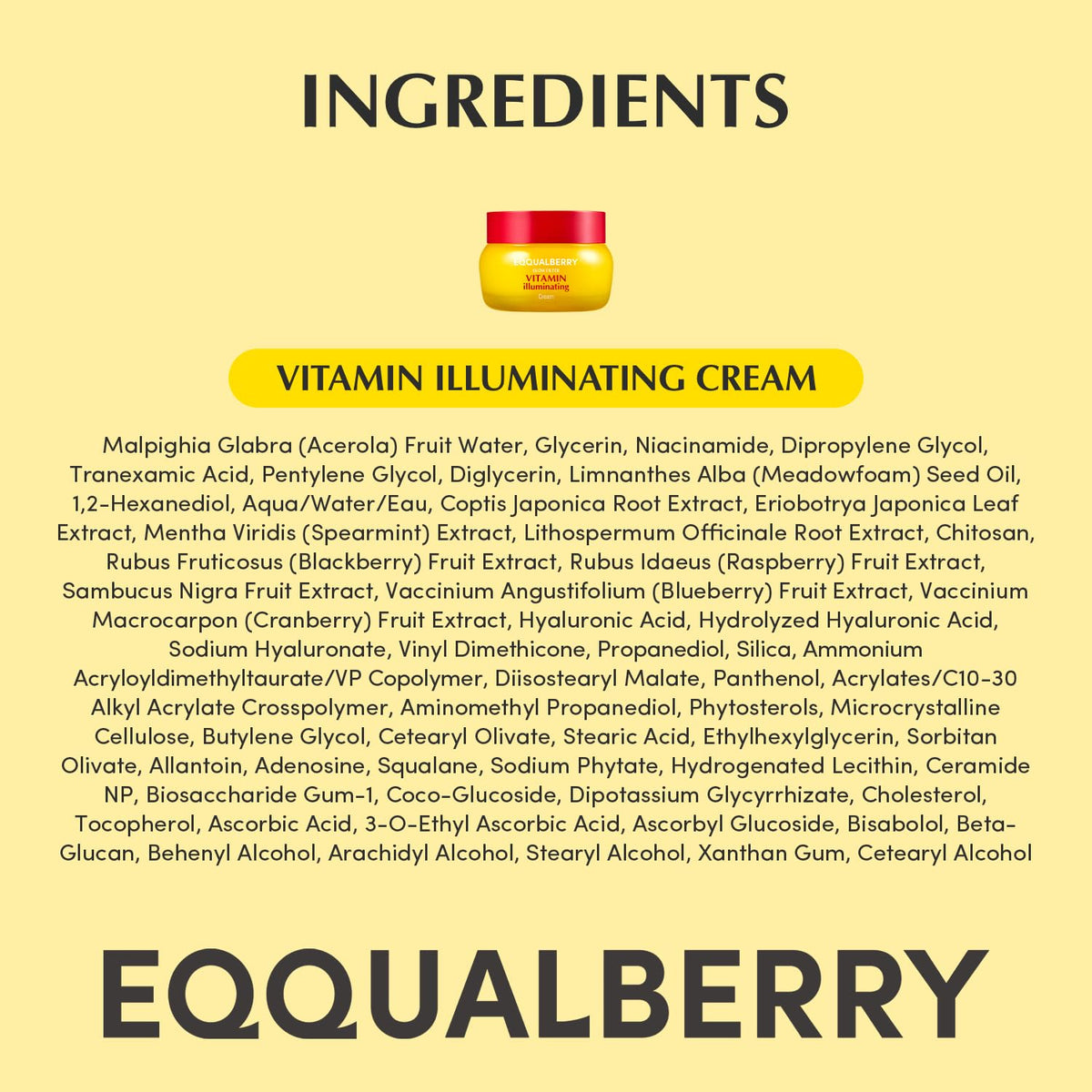 EQQUALBERRY Vitamin Illuminating Cream 50ml