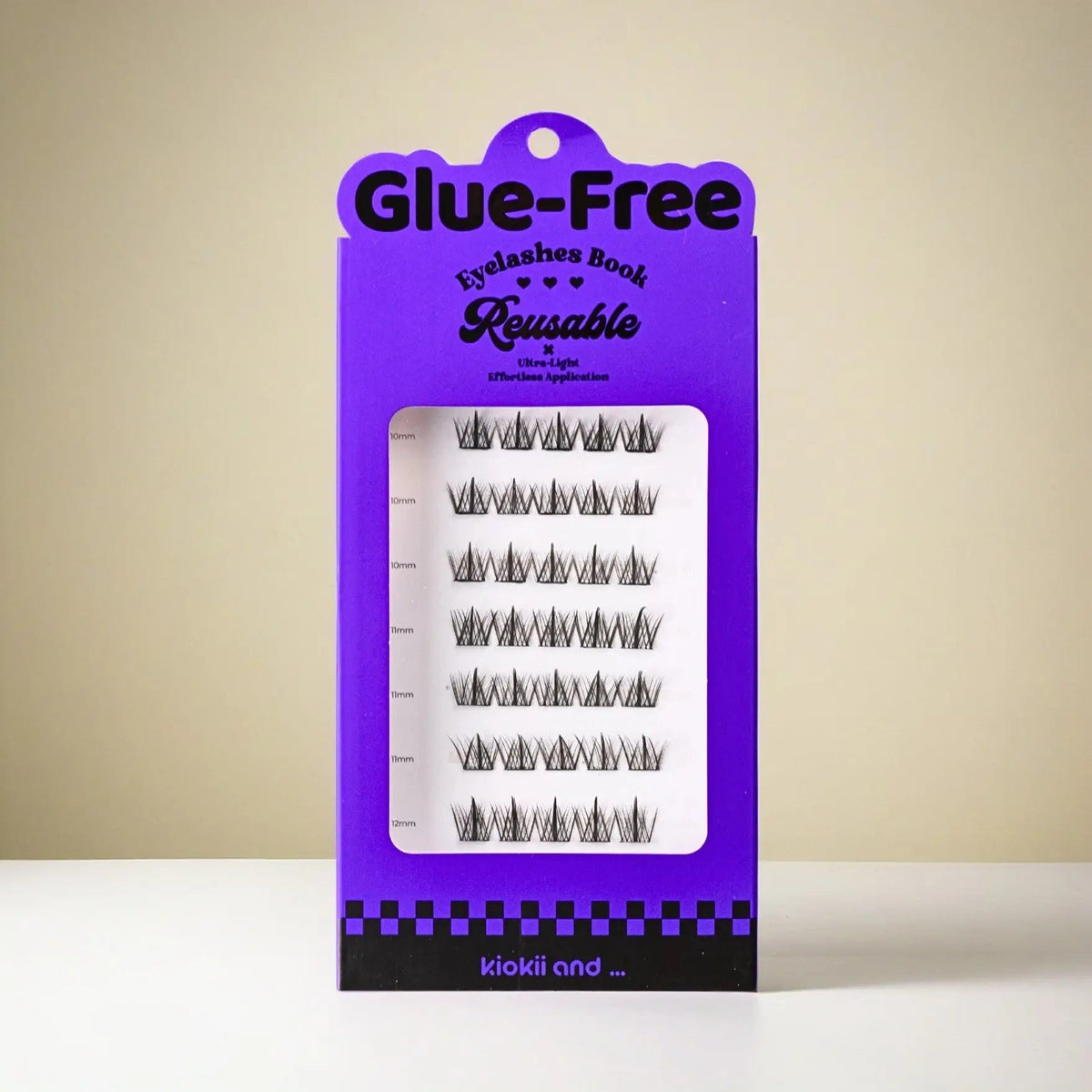 Kiokii Book Cluster Glue-Free Lashes - Elegant Length 10mm-12mm