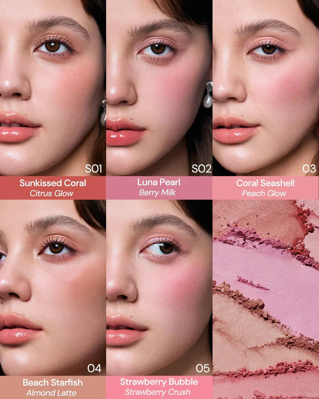 Flower Knows Shell's Jewel Collection Silk Satin Blush (5 Colors)