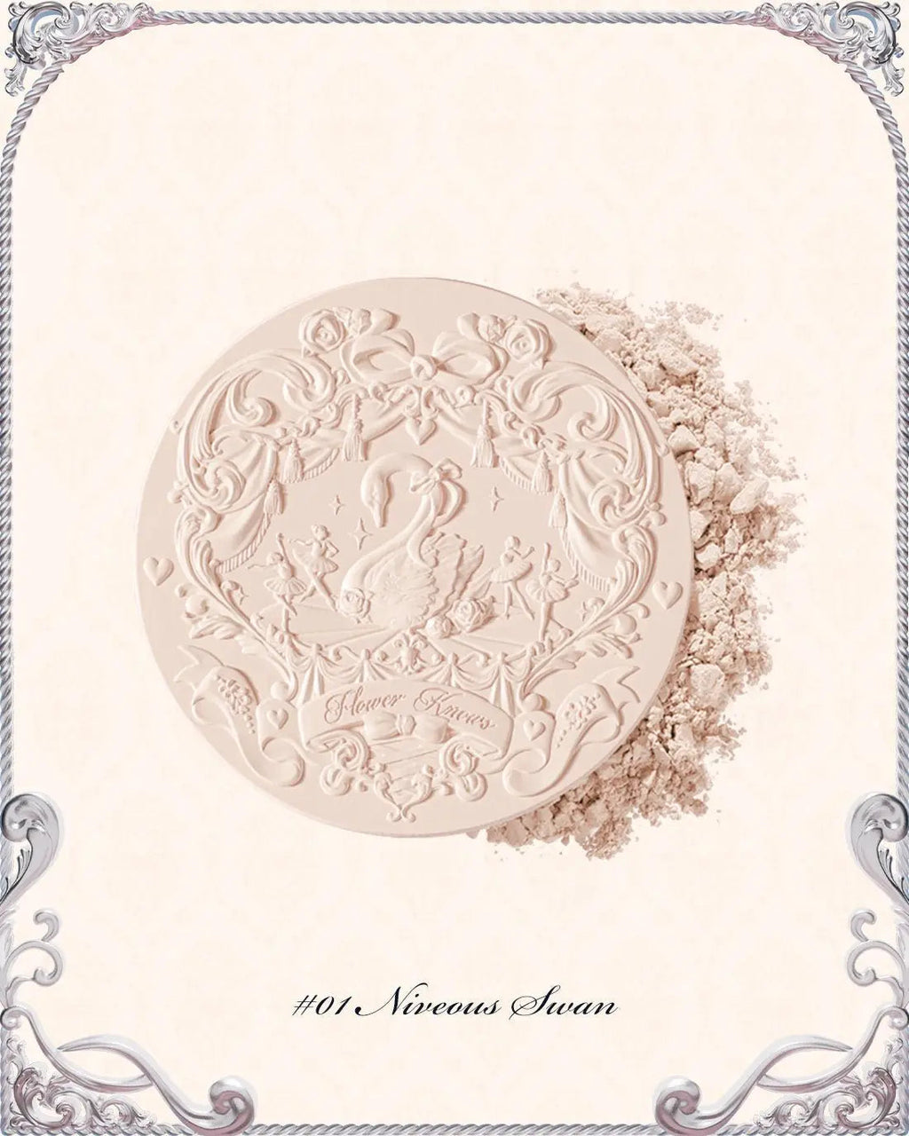 Flower Knows Swan Ballet Series Embossed Blush