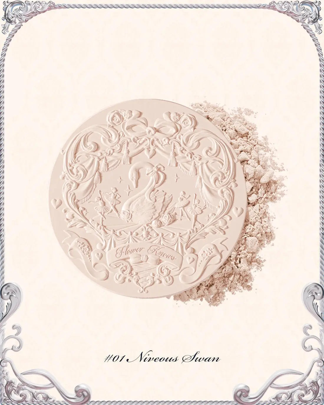Flower Knows Swan Ballet Series Embossed Blush