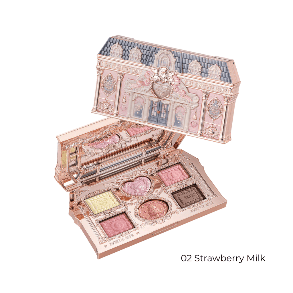 Flower Knows The Sweetie Bear Collection 6-Color Makeup Palette (3 Styles)