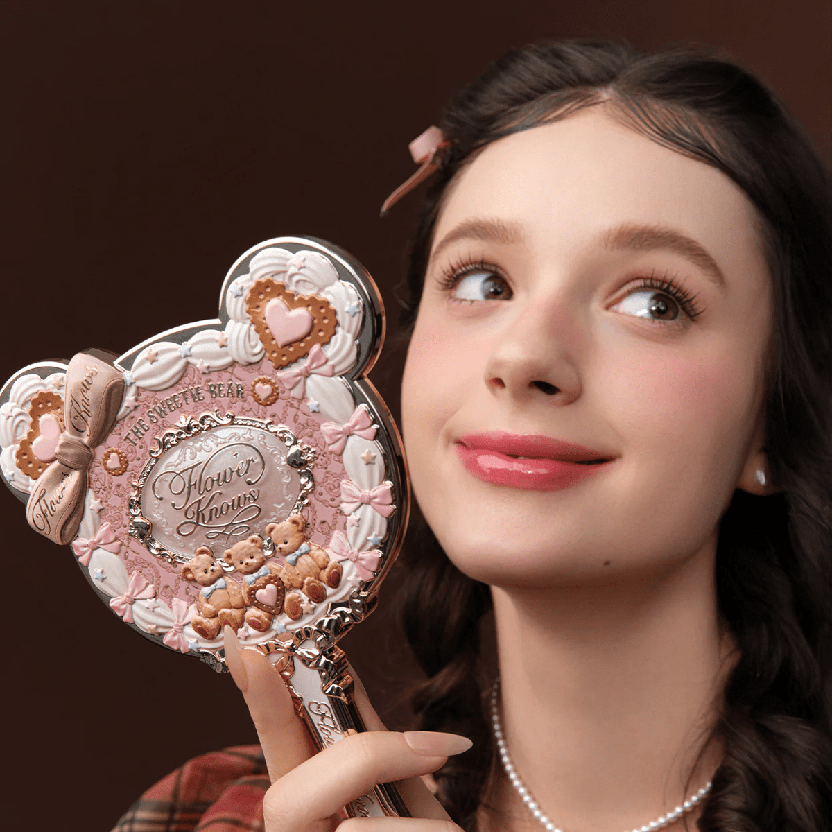 Flower Knows The Sweetie Bear Collection Hand Mirror (2 Colors)