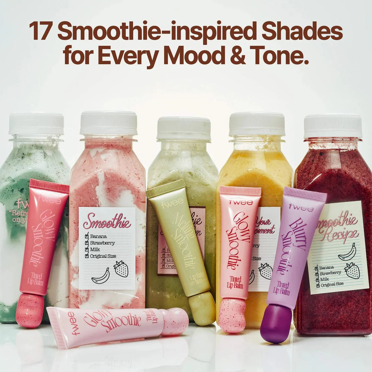 Fwee GLOWY Smoothie Tinted Lip Balm - 4 Colors