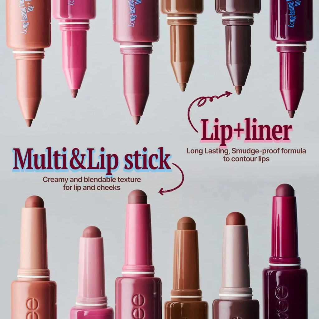 Fwee Long-Lasting Dual Coloring Stick Lip Liner - 4 colors