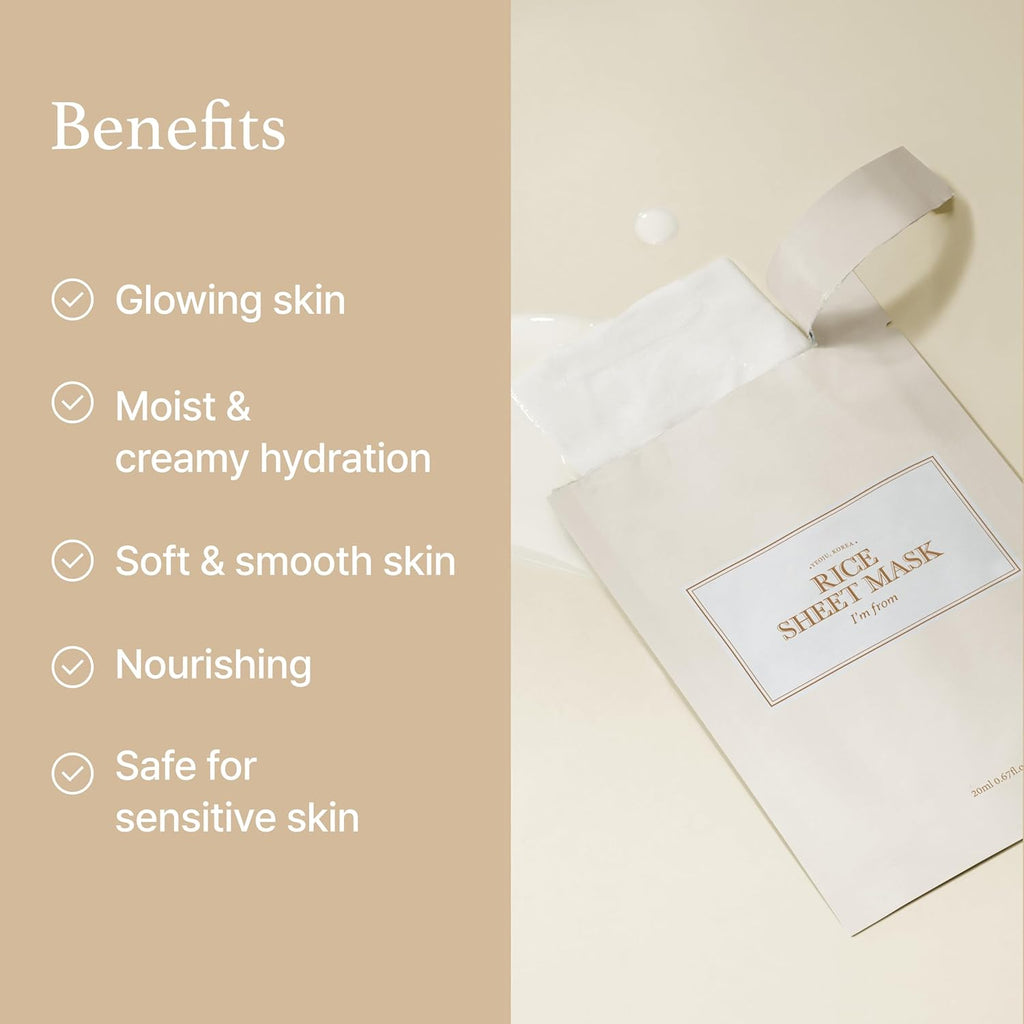 IM FROM Rice Sheet Mask 1pc/5pcs