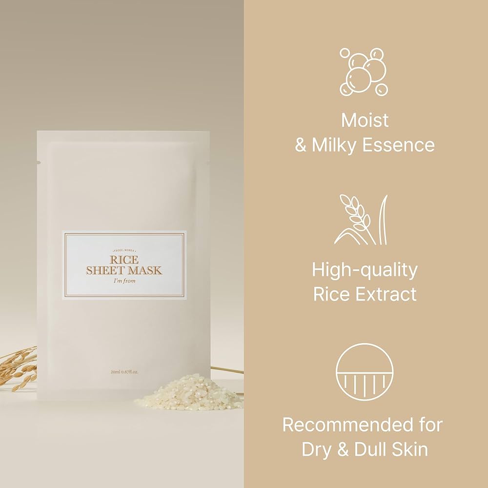 IM FROM Rice Sheet Mask 1pc/5pcs