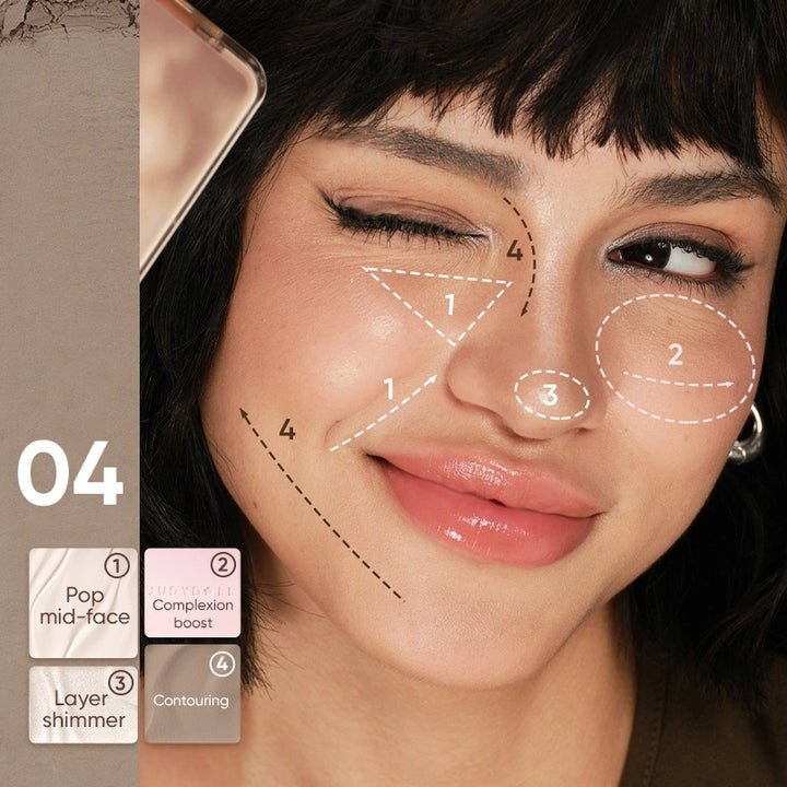 Judydoll 2 in 1 Highlighter Contour Palette