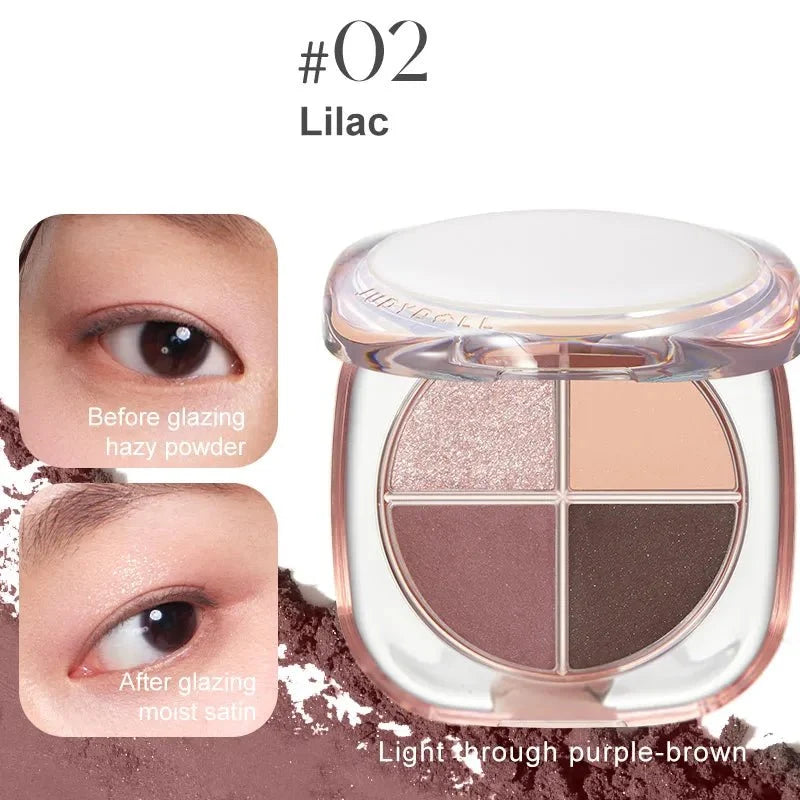 Judydoll Glazed Beauty 4 Shades Eyeshadow Palette (3 Colors)
