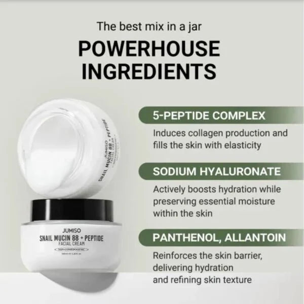 JUMISO Snail Mucin 88 + Peptide Facial Cream 100ml