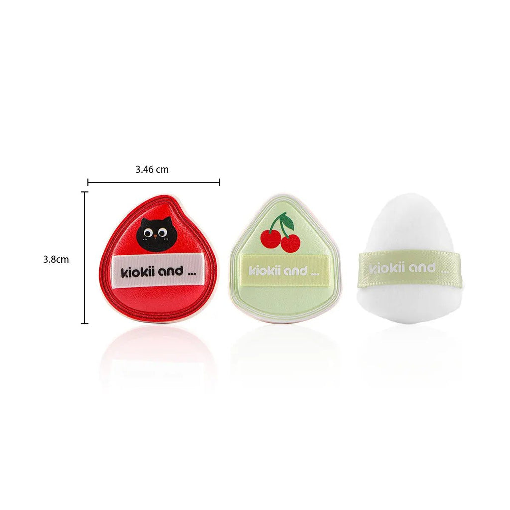 Kiokii Cherry Cat Makeup Puffs Set 3pcs