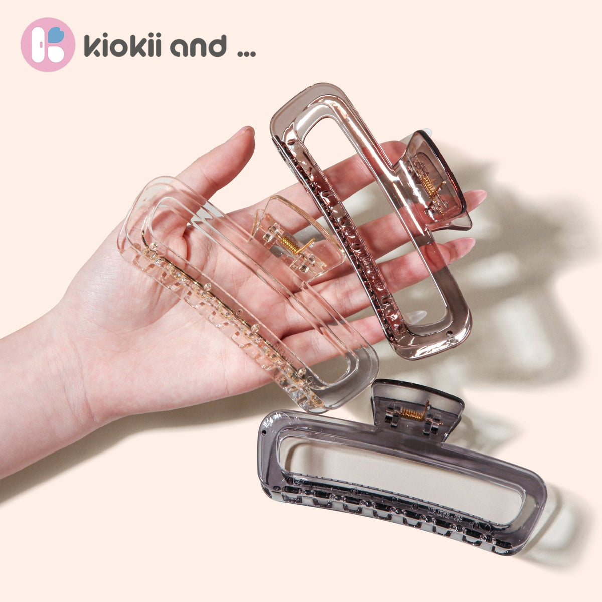 Arch14 Smoky Transparent Claw Clip 1pc