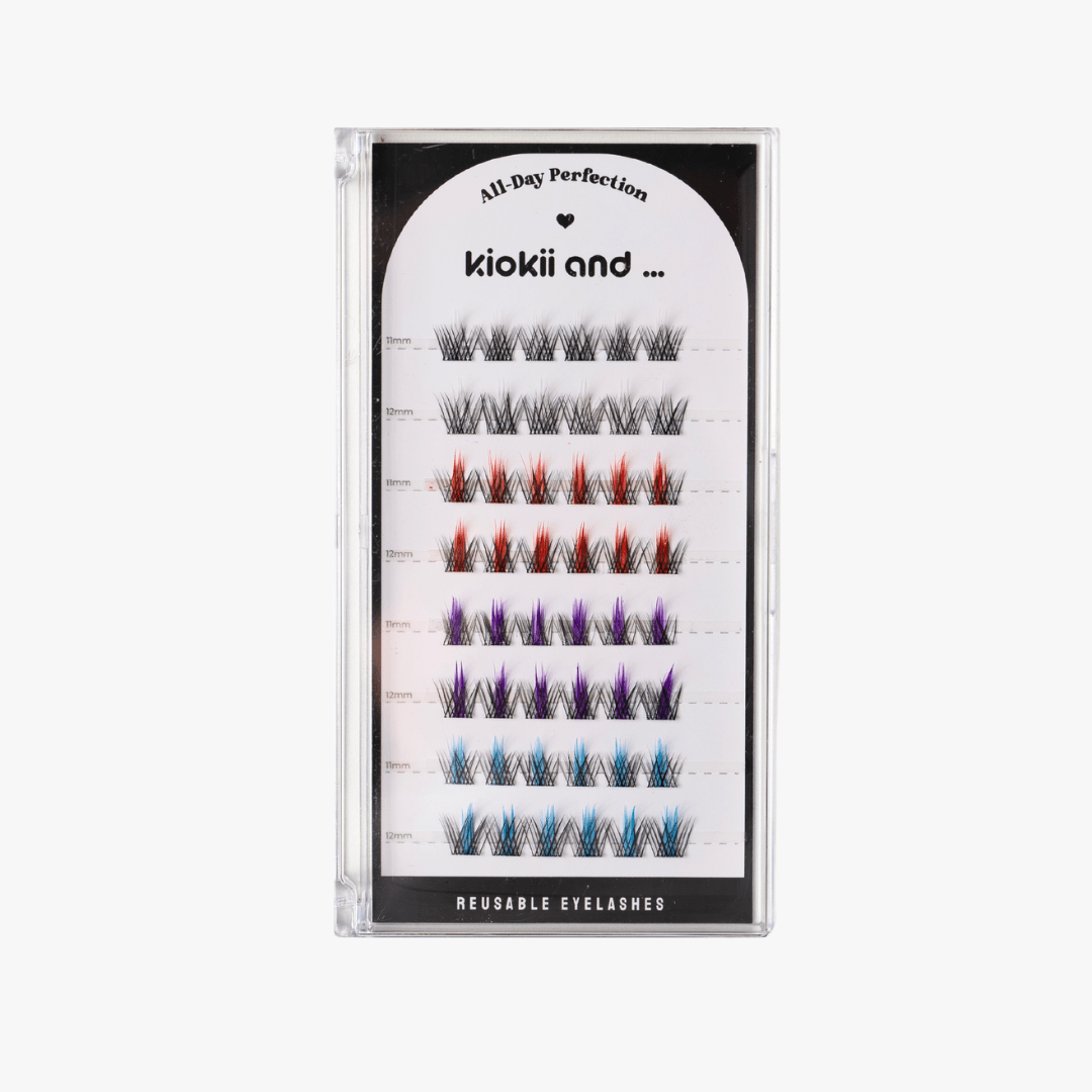 Kiokii Book Cluster Glue-Free Lashes - Multicolor 11mm-12mm