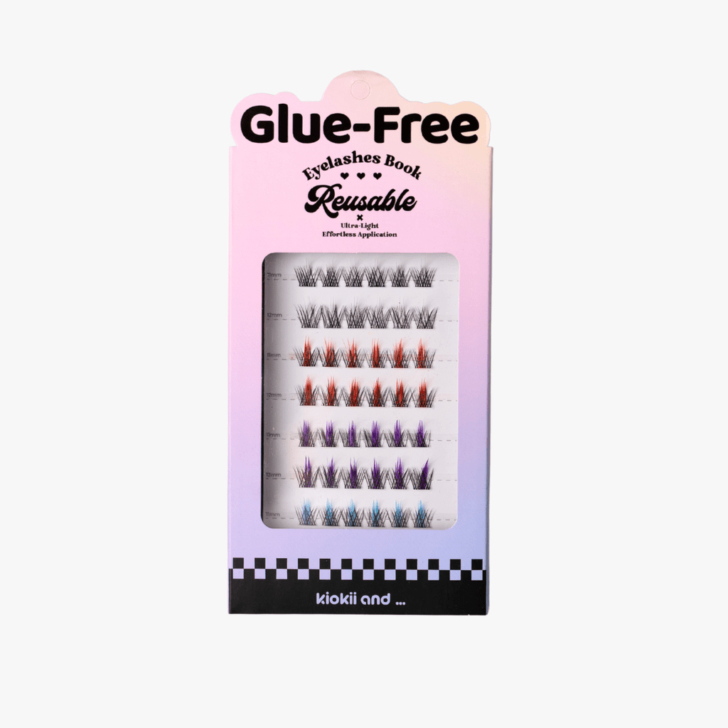 Kiokii Book Cluster Glue-Free Lashes - Multicolor 11mm-12mm