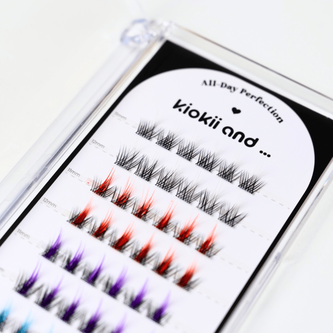 Kiokii Book Cluster Glue-Free Lashes - Multicolor 11mm-12mm