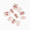 Kiokii Handmade Press-On Nails-Cherry Bloom Delicate Nail Wraps