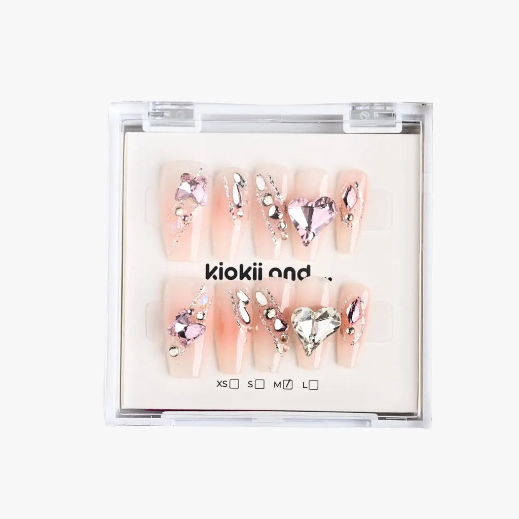 Kiokii Handmade Press-On Nails  - Crystal Bloom
