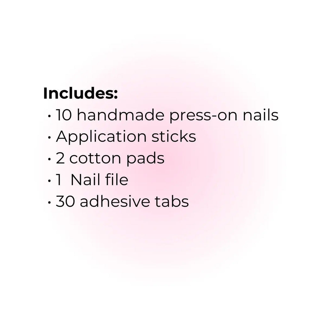 Kiokii Handmade Press-On Nails  - Crystal Blush