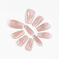 Kiokii Handmade Press-On Nails-Elegant Blush Cat's Eye Nail Set