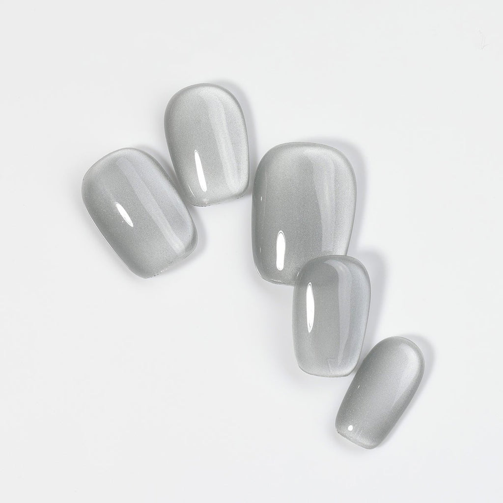Kiokii Handmade Press-On Nails-Elegant Gray Nail Wraps Pro Kit