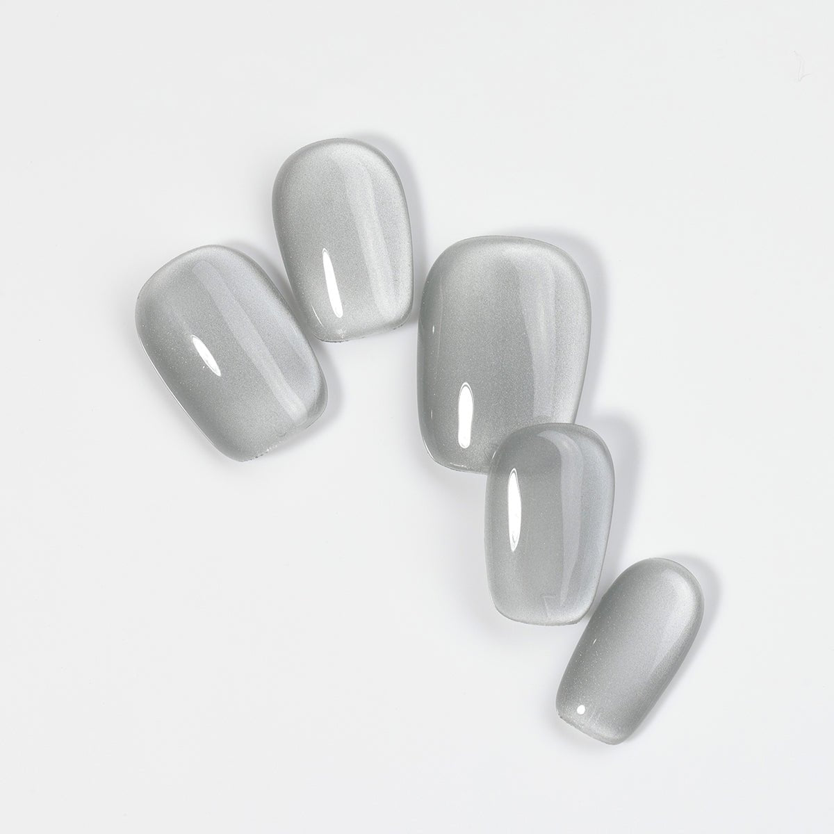 Kiokii Handmade Press-On Nails-Elegant Gray Nail Wraps Pro Kit