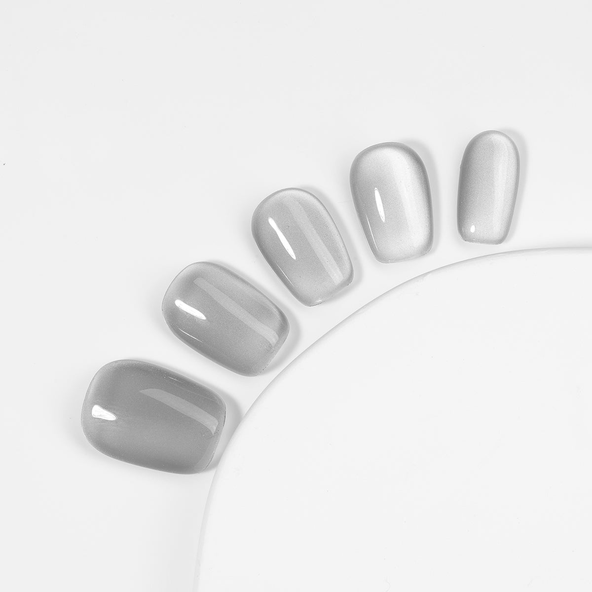 Kiokii Handmade Press-On Nails-Elegant Gray Nail Wraps Pro Kit