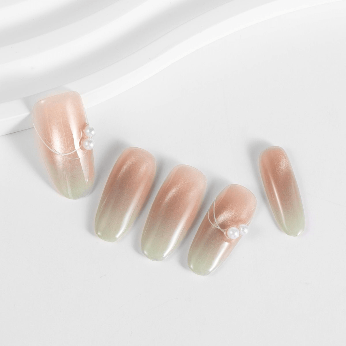 Kiokii Handmade Press-On Nails-Flesh Pink Gradient