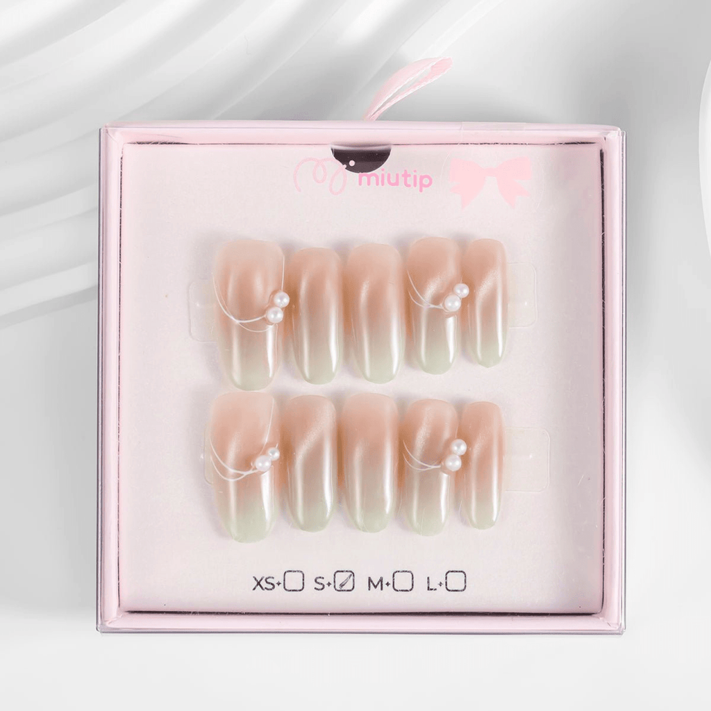 Kiokii Handmade Press-On Nails-Flesh Pink Gradient