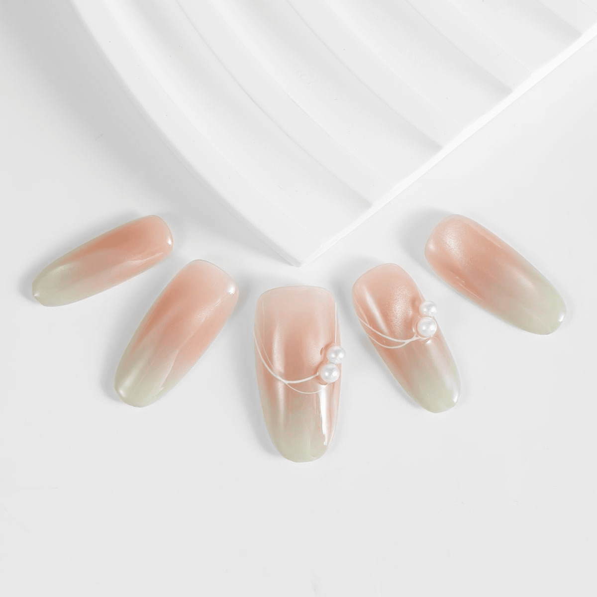 Kiokii Handmade Press-On Nails-Flesh Pink Gradient