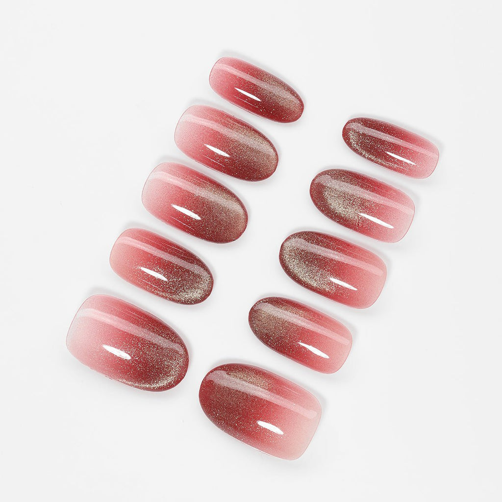 Kiokii Handmade Press-On Nails-GlamGlow Gradient Nails Set