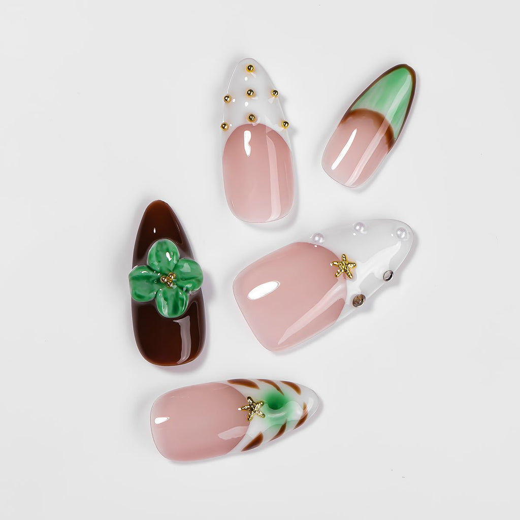 Kiokii Handmade Press-On Nails-Glamorous Bloom