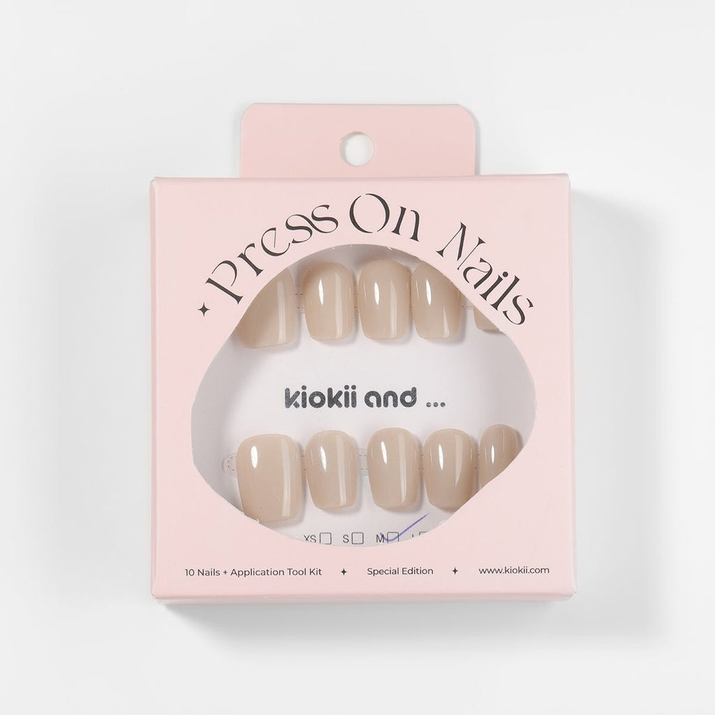 Kiokii Handmade Press-On Nails-NudeElegance Wearable