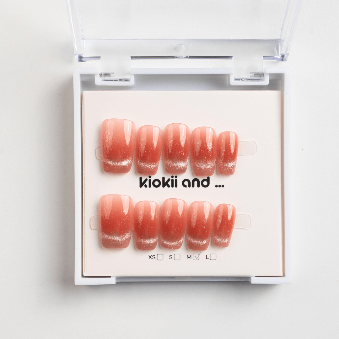 Kiokii Handmade Press-On Nails  - Peach Glaze