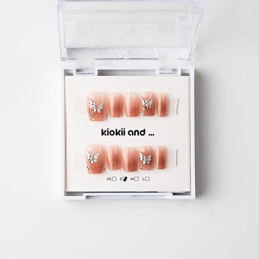 Kiokii Handmade Press-On Nails  - Petal Whisper