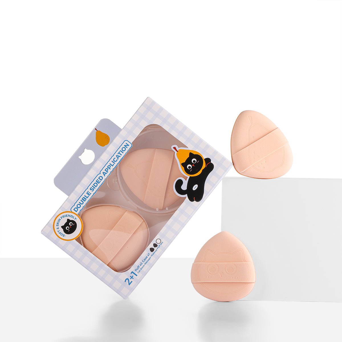 Kiokii Skin Color Soft Elastic Makeup Puffs 2 pcs