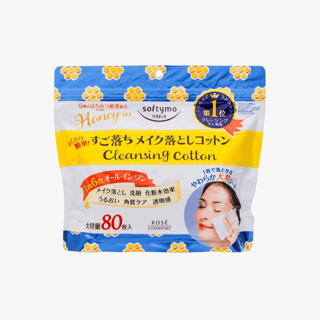 KOSE Softymo Cleansing Cotton (HoneyMild) 80 Sheets