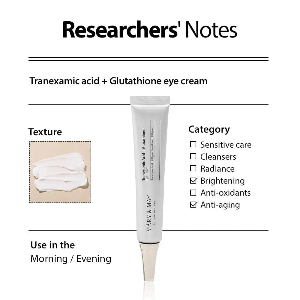MARY&MAY Tranexamic Acid + Glutathione Eye Cream Mini 12g