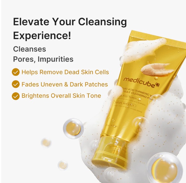 medicube Kojic Acid Turmeric Vita Capsule Cleansing Foam 120g