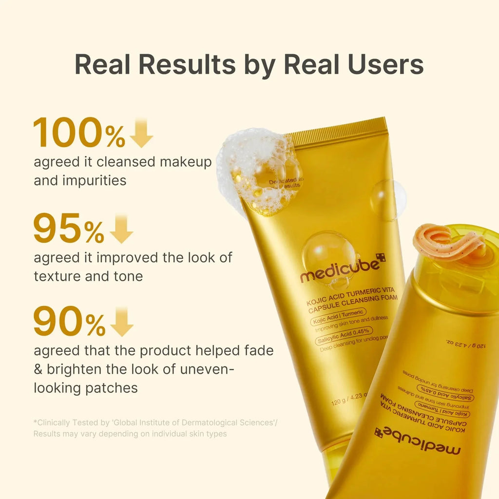 medicube Kojic Acid Turmeric Vita Capsule Cleansing Foam 120g