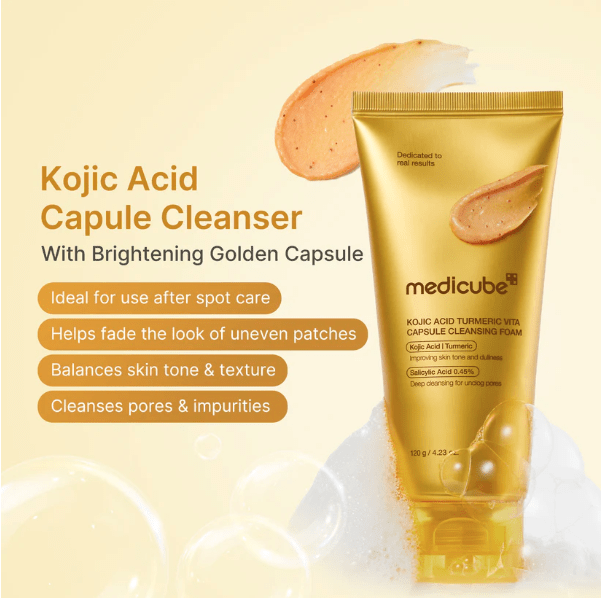 medicube Kojic Acid Turmeric Vita Capsule Cleansing Foam 120g