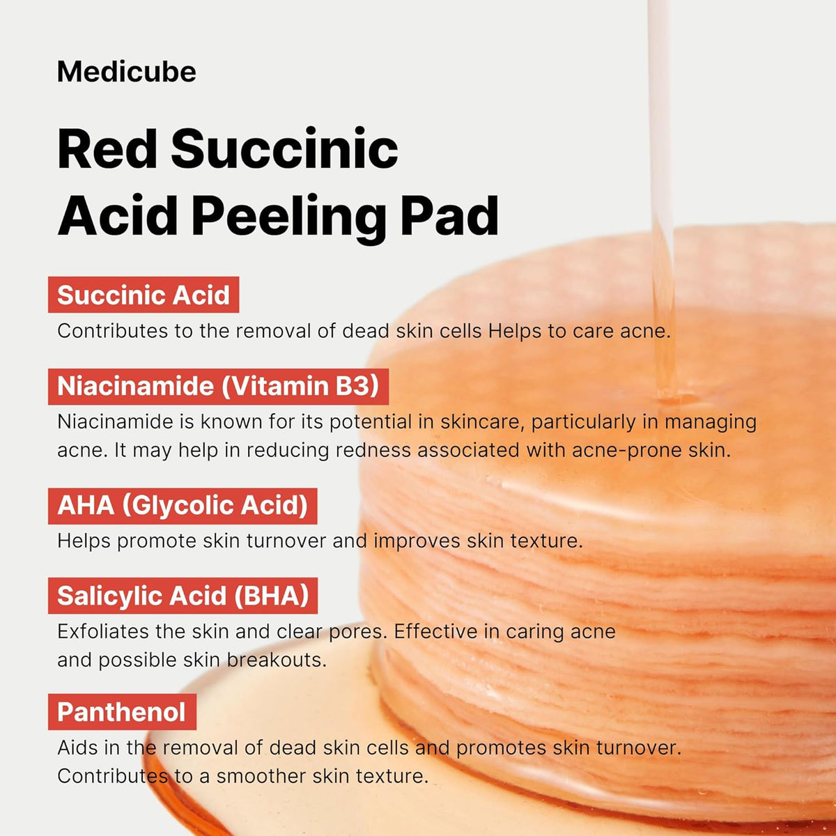 medicube Red Succinic Acid Peeling Pad 70ea